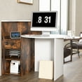 thumbnail image 4 of Gymax Front Reception Counter Desk Checkout Office Desk w/ Open Shelf & Lockable Drawer, 4 of 10