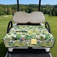 thumbnail image 2 of Pzuqiu Tropical Leaves Quilted Golf Cart Seat Cover | 2-Person Universal Fit with 4 Pockets | Non-Slip Protective Accessory for Golfers, 2 of 9