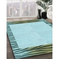 thumbnail image 3 of Ahgly Company Tapis Rond Lavable en Machine Intérieur Transitionnel Vert, 7 Pieds Rond, 3 of 7