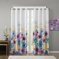 thumbnail image 3 of INTELLIGENT DESIGN Adel Floral Total Blackout Window Curtain Panel, 50x84", Blue, 3 of 6