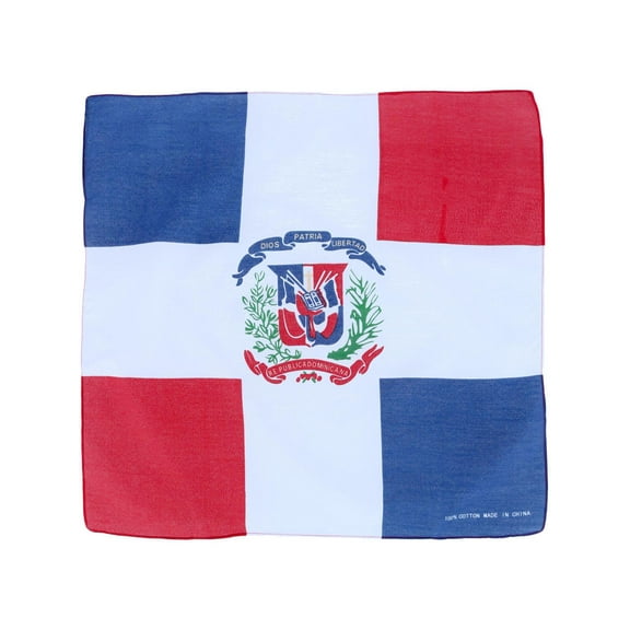 CTM Cotton Dominican Republic Flag Bandana Set (Pack of 12)