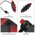 thumbnail image 3 of Naiovety Luces traseras recargables para bicicleta, lámpara trasera impermeable, luz trasera intermitente, equipo de iluminación profesional resistente Ciclismo Rojo Naiovety OD0114-01, 3 of 6