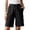 Black, variant on Summer Beach Shorts Plus Size Casual 5 Inch Inseam Loose Fit Bottoms Short Sleeve Tunics for Women