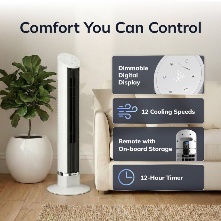 Lasko 36" WhisperForce 12-Speed DC Tower Fan photo 6