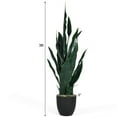 thumbnail image 6 of Topbuy 3FT Artificial Tiger Plant Faux Agave Fake Sansevieria for Indoor-Outdoor Decoration, 6 of 6
