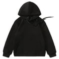 thumbnail image 5 of xaweyi Toddler GirlsSolid Color Cotton Pullover Hooded Sweatshirts Long Sleeve Casual Tops Fit Size 2-3 Years, 5 of 6