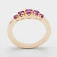 thumbnail image 2 of LBG British Made 14k Rose Gold Natural Ruby Womens Anniversary Ring - 33 size options - Size 4.5, 2 of 6