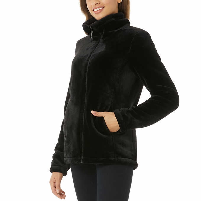 32 Degrees Ladies' Plush Jacket (Black, X-Small), Women's, Size: Xs