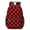 Red and Black, variant on Black and White Checkered Pattern 17" School Backpacks for Teens,Waterproof Oxford Fabric,S-Shape Padded Straps for School,Travel,Hiking,Camping