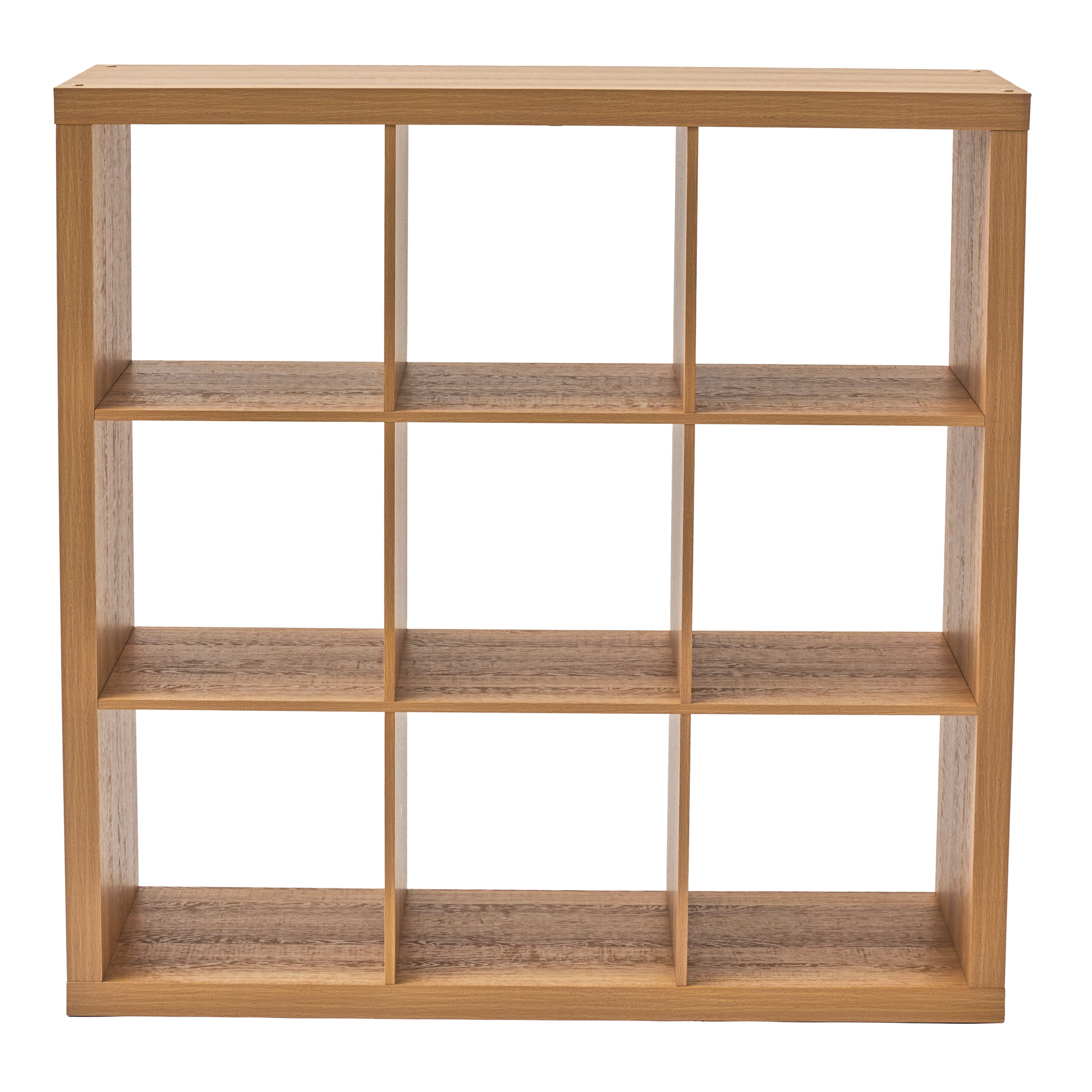 Better Homes & Gardens 9 Cube Storage Organizer, Light Honey