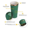 thumbnail image 4 of RTIC 18 oz Ceramic Lined Insulated Happy Hour Pint Tumbler, Leak Resistant Lid, Soft-Touch Exterior, Pine Tree, 4 of 9