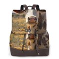 thumbnail image 1 of Balery Countryside Flower Cow Mochila de Cuero para Mujeres, Gran Capacidad, Bolsa de Viaje Multifuncional, Mochila de Cuero y Bolsa de Hombro para Mujeres, 1 of 4