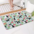 thumbnail image 4 of Boston Terriers and Pioneer Flower Bathroom Rugs Mat,Non Slip Microfiber Bathroom Rug,Rubber Backing,Soft Bathroom Mats for Bathroom Floor,Tub and Shower,17x30in(43x75cm), 4 of 5