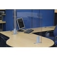 thumbnail image 1 of Offex Freestanding Commercial Grade Antimicrobial Desk, Table, Counter Top Partition Clear Acrylic Sneeze Guard Personal Protection Shield - 48"W x 24"H, 1 Pack, 1 of 6