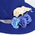 thumbnail image 3 of Disfraz Premium Sombrero De Fieltro Sombrero de bruja de fieltro para fiesta de Halloween, sombrero de bruja ajustable para fiesta (azul), 3 of 6