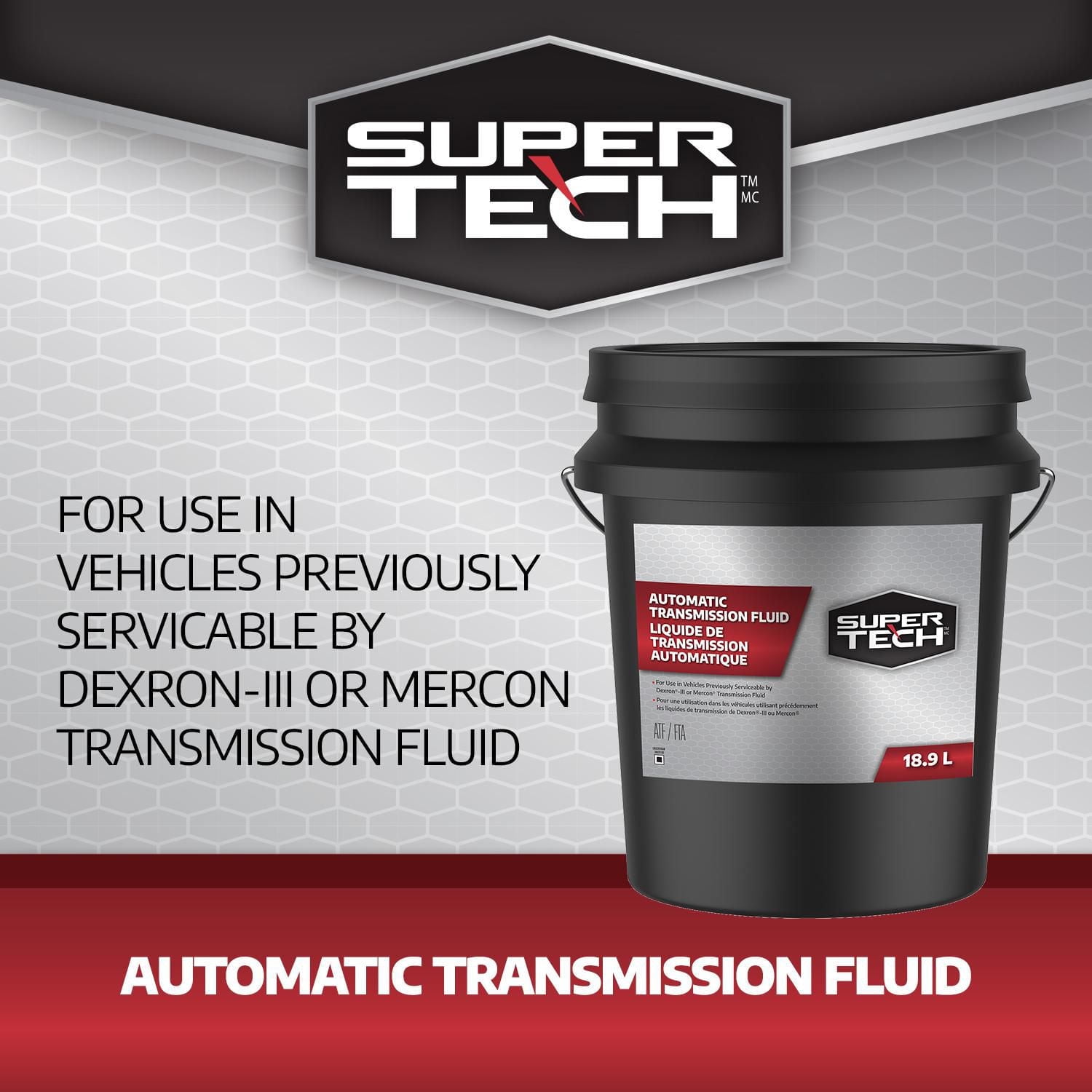 SuperTech Fluide Universel pour Tracteur, seau, 18.9L