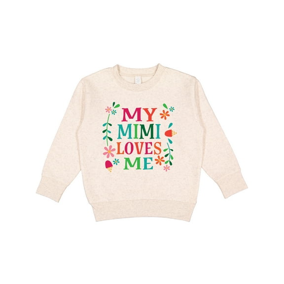 Inktastic My Mimi Loves Me Girls Toddler Sweatshirt