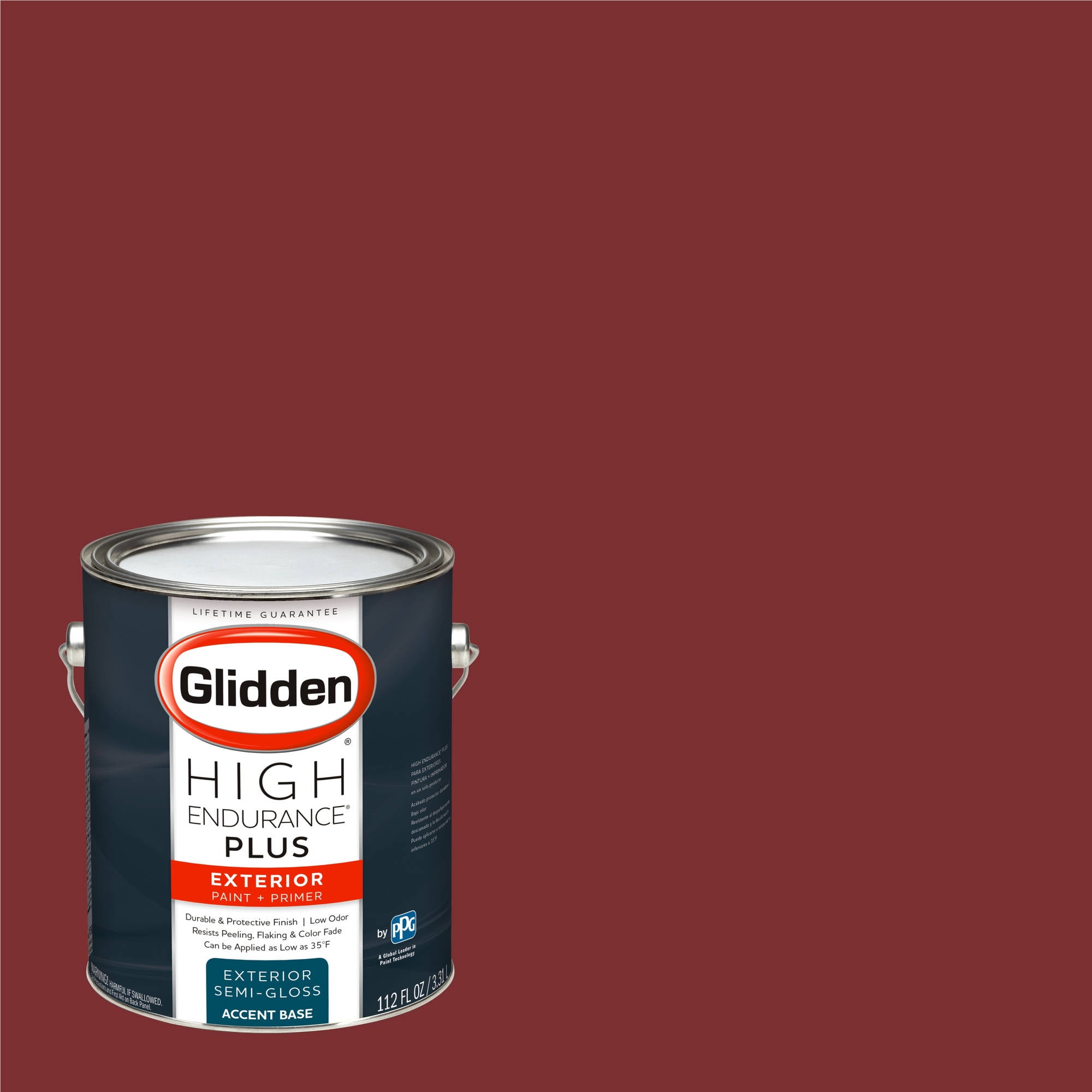 Glidden High Endurance Plus Exterior Paint and Primer, Red Delicious