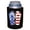 Black, variant on Flip Flop Stars and Stripes USA Thick Foam Old School Can Coolie (Red)