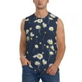 thumbnail image 2 of Picia Daisies Flowers mens Cotton Tank Undershirts , Moisture-wicking Ribbed Tanks, Lightweight Cotton Tank Undershirts-Medium, 2 of 8