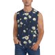 thumbnail image 1 of Fotbe Daisies Flowers Men's Camiseta sin Mangas Estampada para Hombres, Playera Casual para Gimnasio, Entrenamiento, Playa-3X-Large, 1 of 7