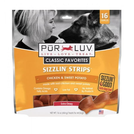 Pur Luv Sizzlin' Strips Chicken and Sweet Potato, Large, 16