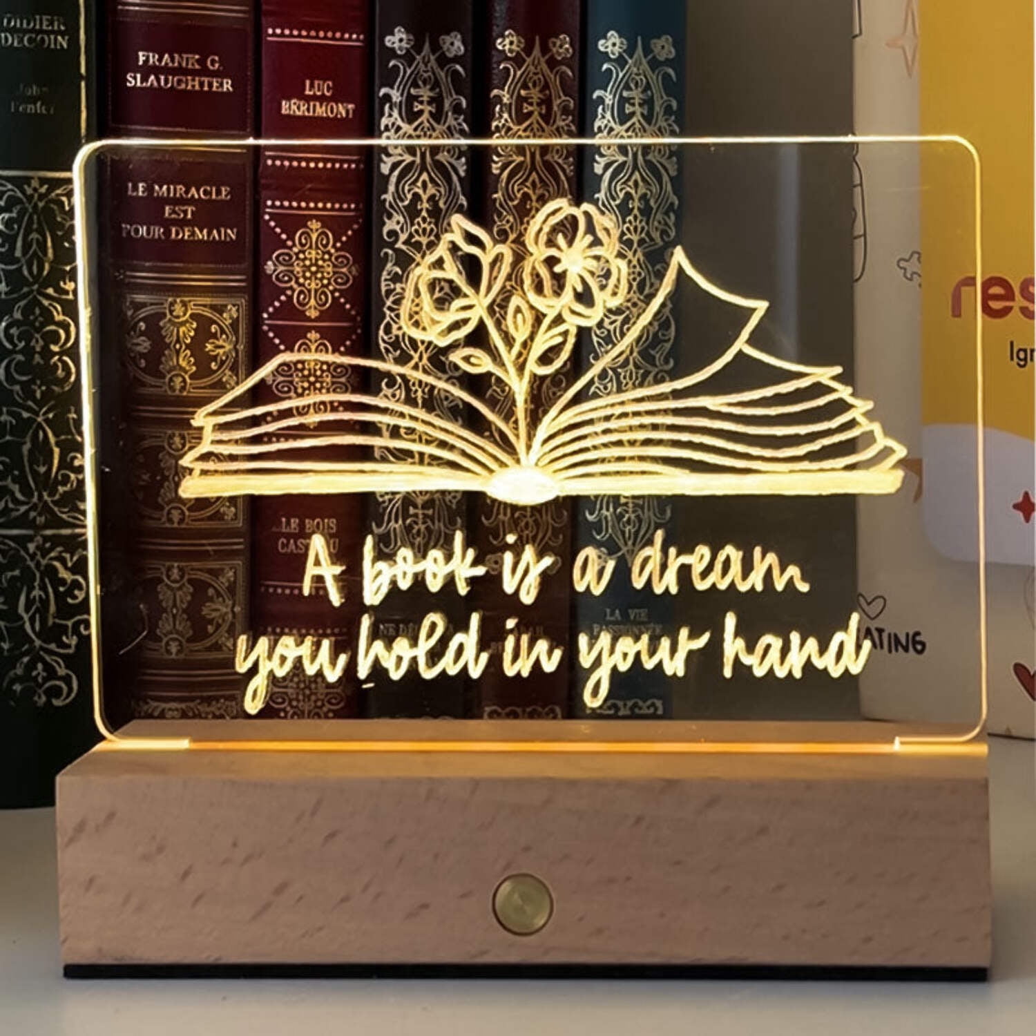 Resparked Creation Series Acrylic Lamp Crafting Kit – Personalized Engraving, Rechargeable Base, Step-by-Step Instructions, Stencils, and Practice Material for Home Décor or Gift-Giving