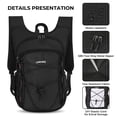 thumbnail image 5 of LAIMEIWEE Small Hiking Backpack, 13L Lightweight Foldable Travel Backpack for Men Women, Packable Daypack Hiking Bag for Camping Walking,Black, 5 of 8