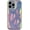 Fluorescent Silver, variant on for iPhone 14 Pro Max Case,Water Ripple Wave Meteorite Bubble Chrome Plating Soft Phone Case (Light Black)