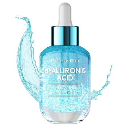 The Beauty Elixir Hyaluronic Acid Serum For Face - Ultra Hydrating, Restores, Smooths & Reduces Wrinkles - Dermatologist Tested, Natural Ingredients, Clean Beauty - Korean Skin Care - 1.69 Fl. Oz