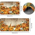 thumbnail image 2 of Fall Kitchen Mat Pumpkin Sunflower Kitchen Mats for Floor Runner Rug Set of 2 Non Slip with Rubber Backing, Plank Washable Carpet for Hallways, Sink, Laundry Room, 17x30 + 17x47 in, 2 of 6