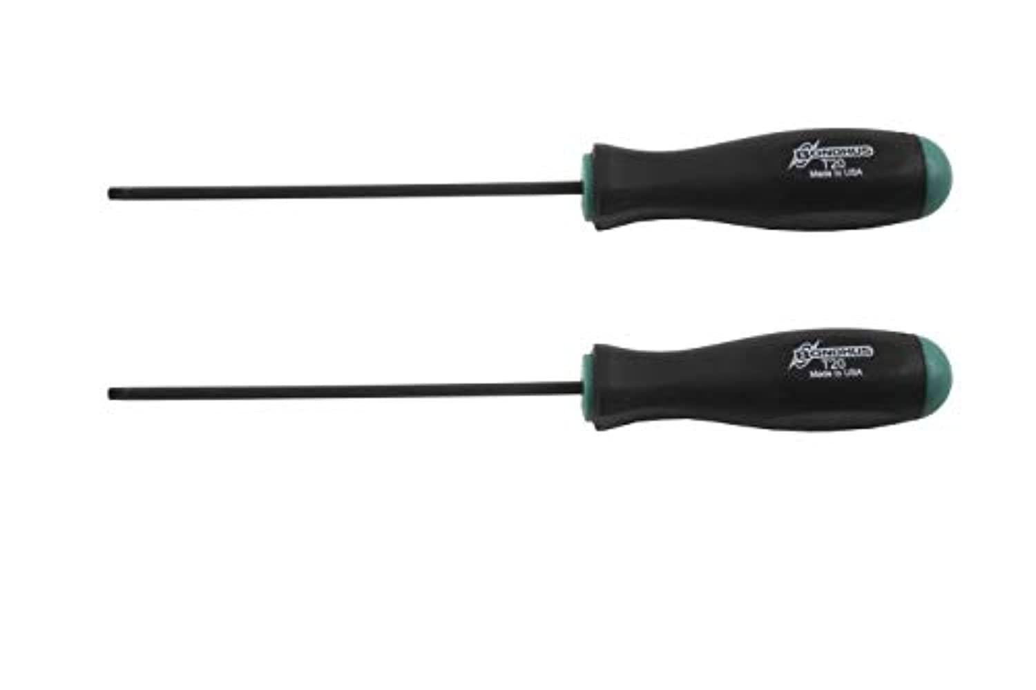 Bondhus 34509 T9 Torx Schraubendreher – 2-teiliges Set, 12 Cm Lang, Mit ProGuard Finish