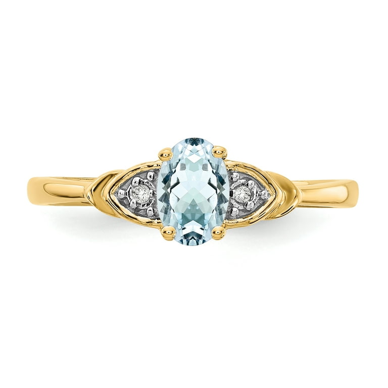 Aquamarine ring best sale walmart