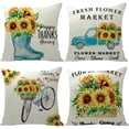 thumbnail image 4 of Yidarton Thanksgiving Pillowcase Living Room Sofa Printing Pattern Cushion Cover Sunflower Letter Printing Pillow Case, 4 of 6