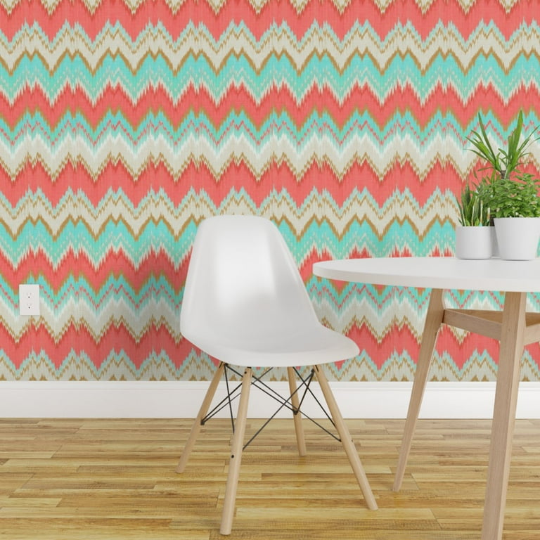 Mint And Coral Wallpaper
