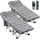 (2 Packs)Gray Stripes Bed w/Gray Cotton Mat