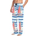 thumbnail image 2 of FORMRS Mens Pajama Pants with Pockets Sleepwear Lounge Bottoms Sizes S-2XL, Red Sailboats, 2 of 7