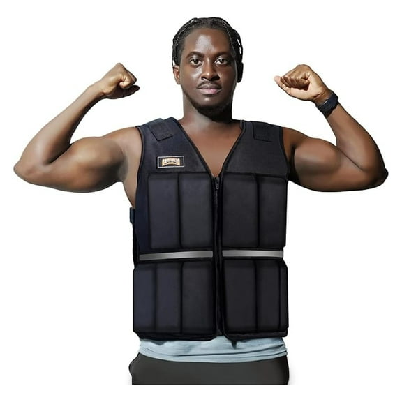 Weighted Vest 5/10/15/20/25/30 lbs - Quick on and off - Running Body Weight Vest with Reflective Stripe for Women Men, Workout Equipment for Fitness, Walking, Strength Training