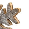 thumbnail image 6 of Northlight Wooden Snowflake Christmas Ornament - 10" - Silver and Gold, 6 of 7