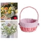 thumbnail image 3 of Cesta de mimbre tejida a mano, multiusos, para arreglos florales, con asa. Rosa, 3 of 5