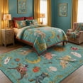 thumbnail image 2 of 6x9 Sun and Moon Celestial Cottagecore Area Rug, Vintage Boho Washable Low Pile Non-Slip Tapestry Rug for Living Room Bedroom, Light Green, 2 of 6