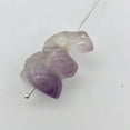 thumbnail image 5 of Charmer Carved Amethyst Snake Serpent Animal Beads | 20x11x7mm | Purple | 2 Beads, 5 of 10