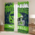 thumbnail image 2 of jejeloiu Rugby Sports City Curtains Pack of 2 (42x84 Each),Green Sport Helmet Curtains Blackout For Football Lover, 2 of 6