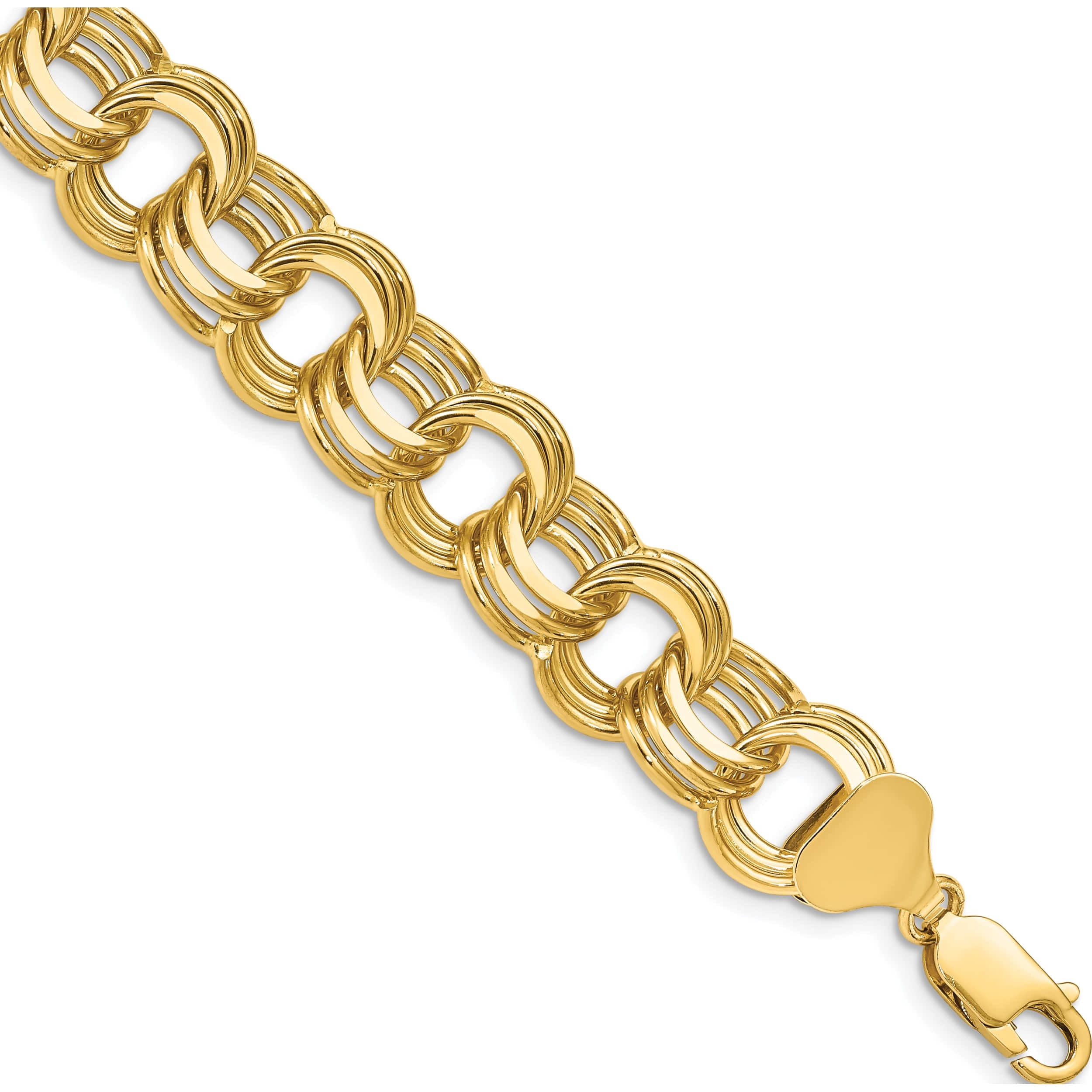 14kt yellow gold charm bracelet