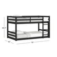 thumbnail image 4 of HH2 Home Essentials Campbell Wood Twin Over Twin Floor Bunk Bed, Black, 4 of 16