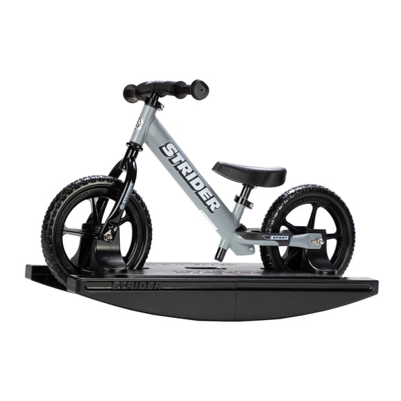 Bicicleta Balance Strider Sport de 12 pulgadas con base basculante gris mate