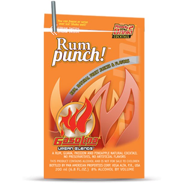 Gasolina Rum Punch Cocktails 5 Pack 200 Ml Walmart Com Walmart Com