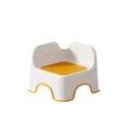 thumbnail image 3 of Taburete pequeño para niños, reposapiés portátil, estable, resistente, con respaldo, taburete de baño, reposapiés para cocina, sala de juegos, entrada Naranja, 3 of 10