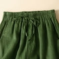 thumbnail image 5 of JIKNTTR Womens Summer Casual Shorts Dressy Elastic High Waist Drawstring Flowy Shorts Thin Linen Loose Versatile Wide Leg Pants Comfy Lightweight Summer Shorts Daily Casual, 5 of 6
