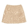 thumbnail image 7 of Sequin Midi Skirt for Women Sparkly Elegant Nightclub Party Performance Outfit Disco Fashion Style Gold L, 7 of 7